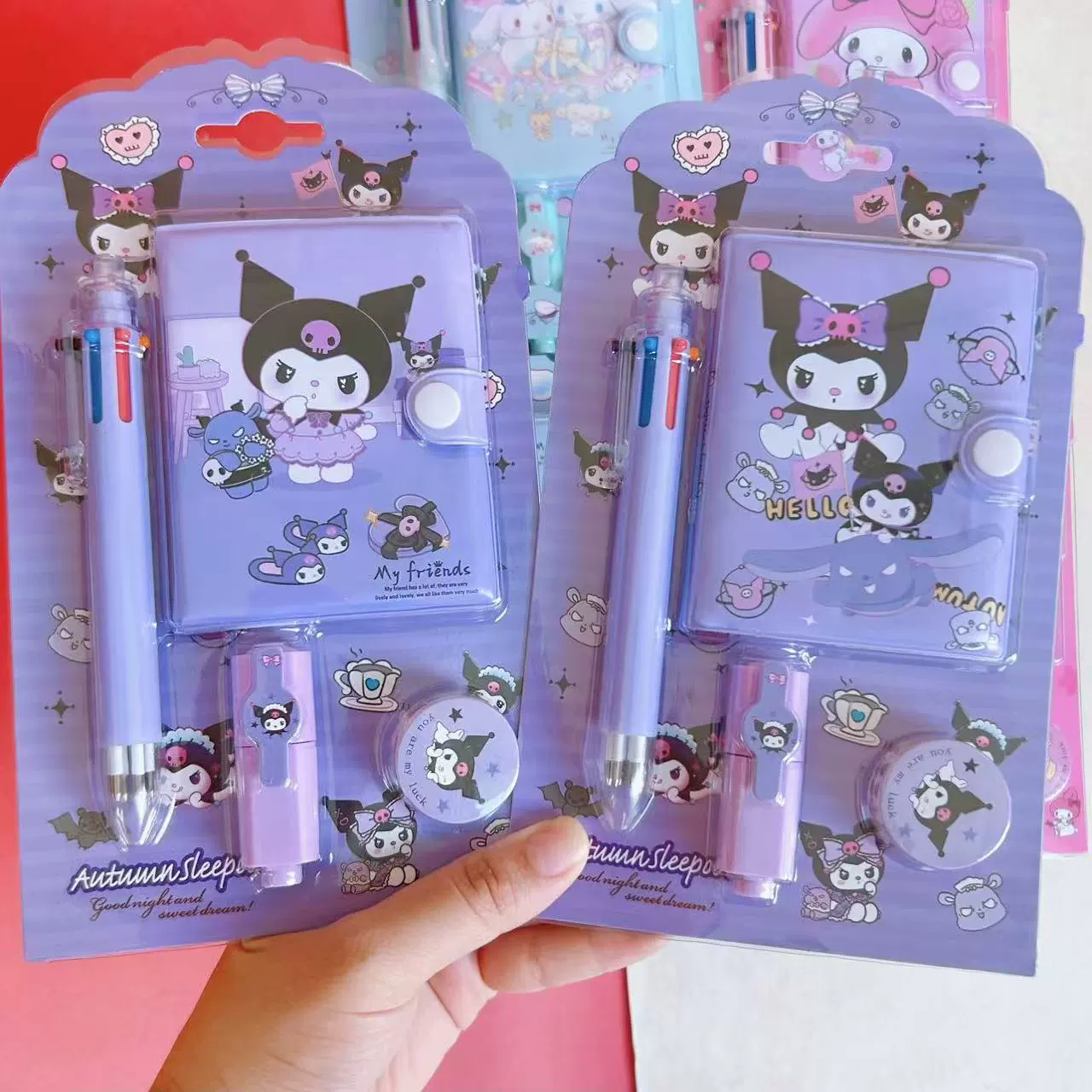 Sanrio, высококачественный набор, шариковая ручка, книга, награда для учеников начальной школы, 6 цветов, подарок на день рождения