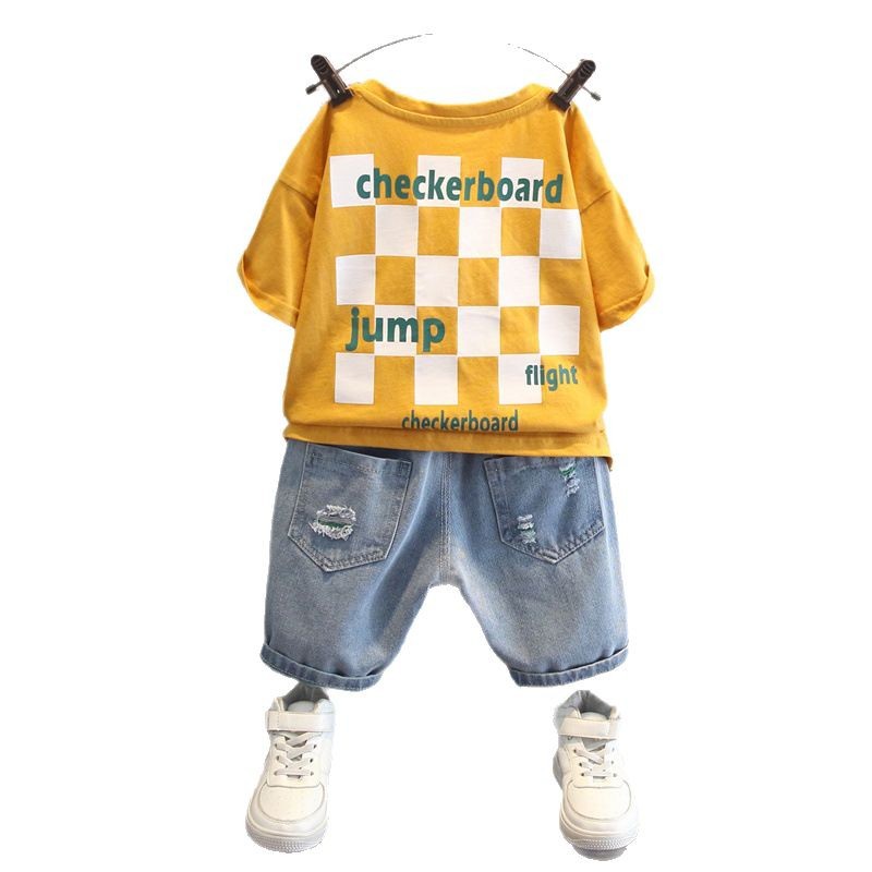 8017 Traje de verano para niños 25 nuevos tesoros para niños ropa extranjera ropa de verano para niños de moda ropa para niños de manga corta fresca y atractiva