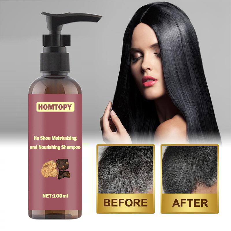 Polygonum multiflorum shampoo herbal anti-dandruff anti-itch hair nourishing refreshing shampoo Hair Darkening Shampoo