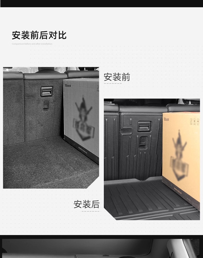 Suitable for Tesla Model Y3 Updated Version Trunk Mat Tpe Front and Rear Trunk Mat Foot Mat Modification Accessories
