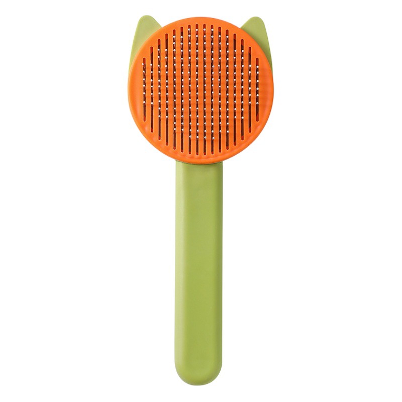 Suministros para mascotas Amazon nuevo acero inoxidable mascota aguja peine auto-limpieza gato peine de pelo flotante peine para mascotas
