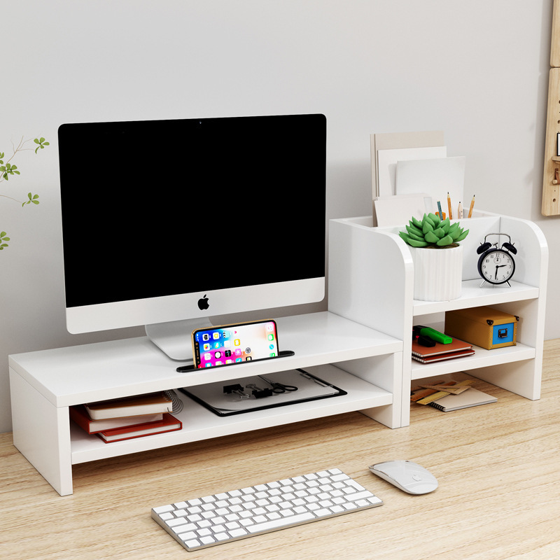 Wholesale desktop computer height increasing rack with card slot display height increasing rack office desktop organizing storage rack