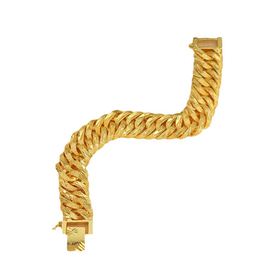 Bracciale di lusso placcato oro intagliato per uomo e donna_voghion.com
