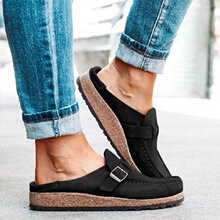 Q 78621 Retro Low Heel Mule Slippers ���ŵ͸����� �羳����