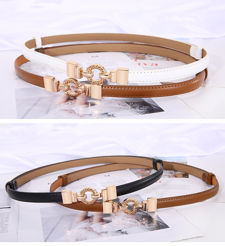 White Leather Belt