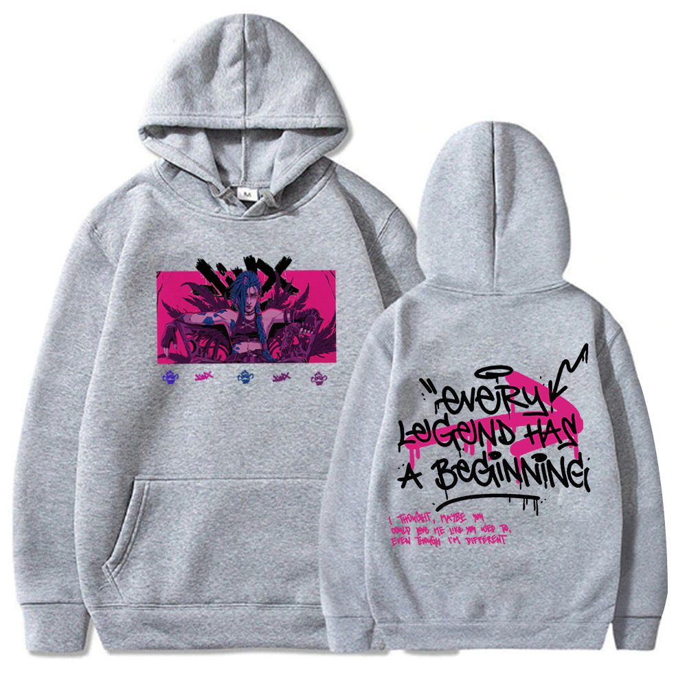 Arcane Jinx Hoodie Game Lover Hoodie Harajuku Pullover Tops