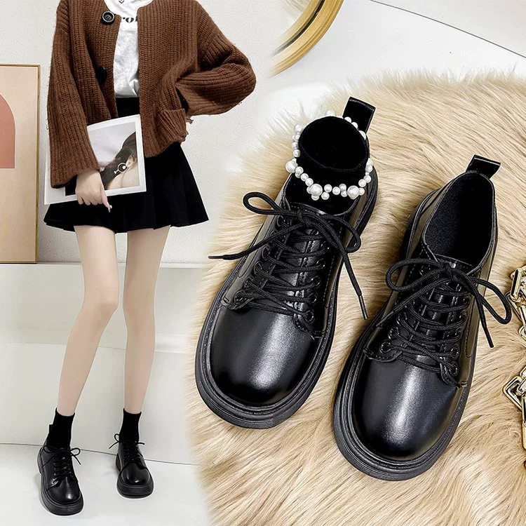 Мокасины, винтажные маленькие кожаные туфли на толстой подошве в студенческом стиле, на толстом каблуке, женская новая Однослойная обувь 2023 года, повседневная универсальная британская женская обувь