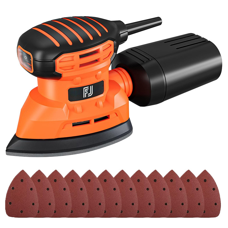 Cross-Border Fangjia Woodworking Sander Mini Electric Triangular Sander Putty Grinder Furniture Polishing Machine Tool Cross-Border Fangjia Woodworking Sander Mini Electric Triangular Sander Putty Grinder Furniture Polishing Machine Tool