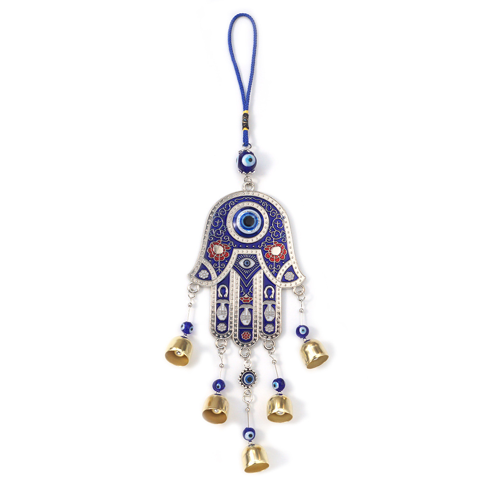 Fátima mano viento carillones adornos vintage europeo y americano ojos azules adornos colgante del ojo diablo decoraciones de pared