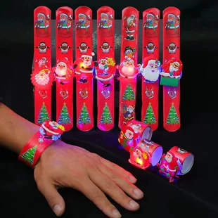 Светящиеся хлопушки-браслеты разноцветные LED детские