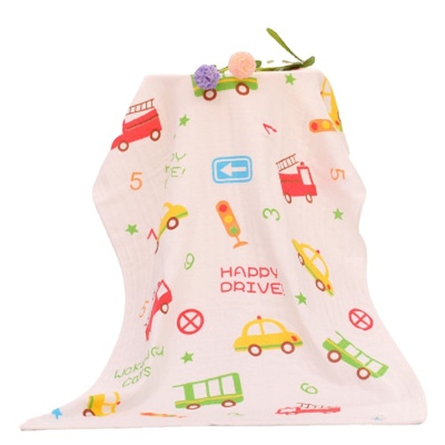 60*120 baby honeycomb bath towel infant double layer high density gauze baby bath towel children's cartoon large bath towel