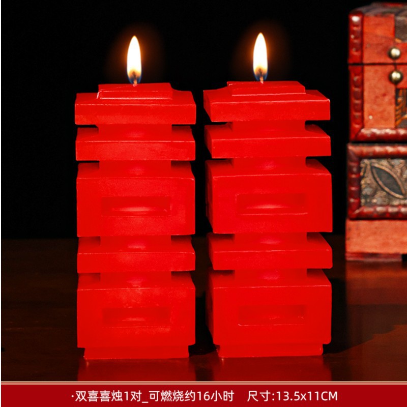 Velas de boda un par de velas de boda rojas de la cueva de la casa de flores de velas de dragón de la casa de suministros de boda