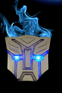 Lámpara de advertencia solar personalizada estereoscópica de modificación de marca de automóvil de red metálica de protección de automóvil de arañazos