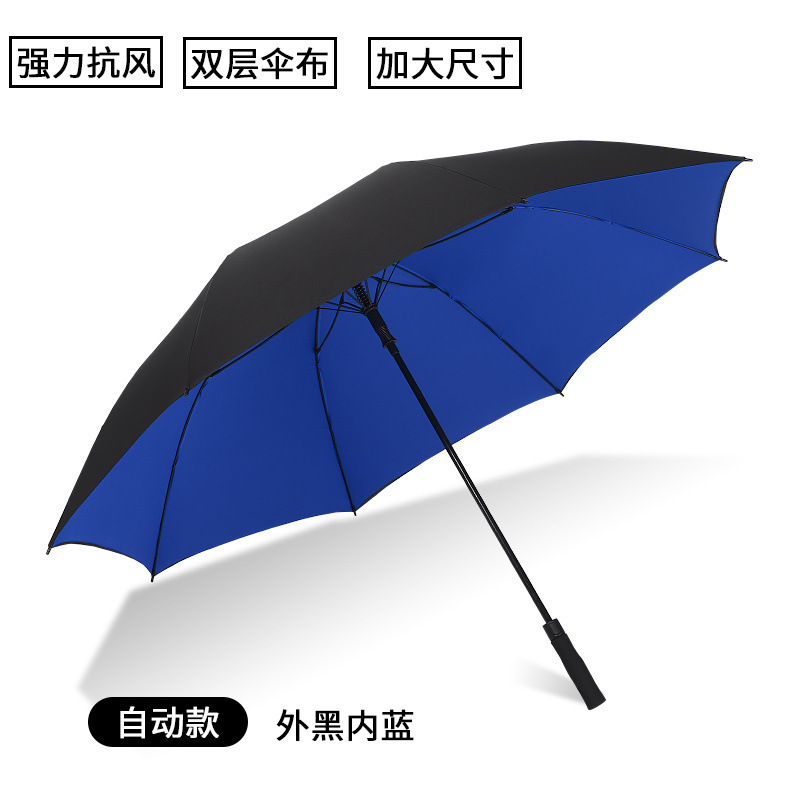 自动大雨伞长柄超大号双三四人防晒双层抗风加大加厚加固LOGO|undefined