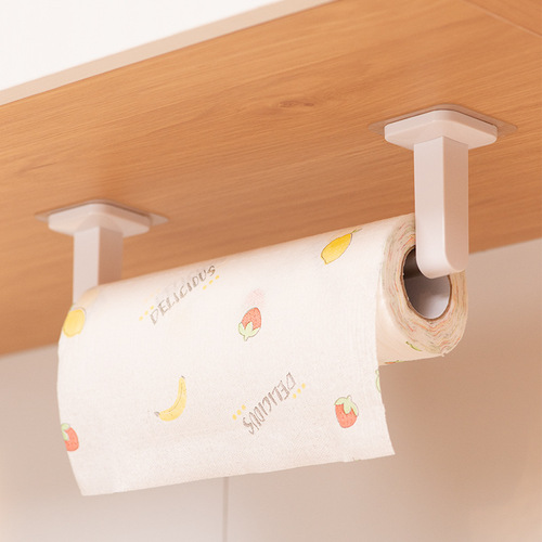 No punching paper roll holder kitchen cabinet stainless steel cling film paper towel storage rack cross-border hot selling 11 inches