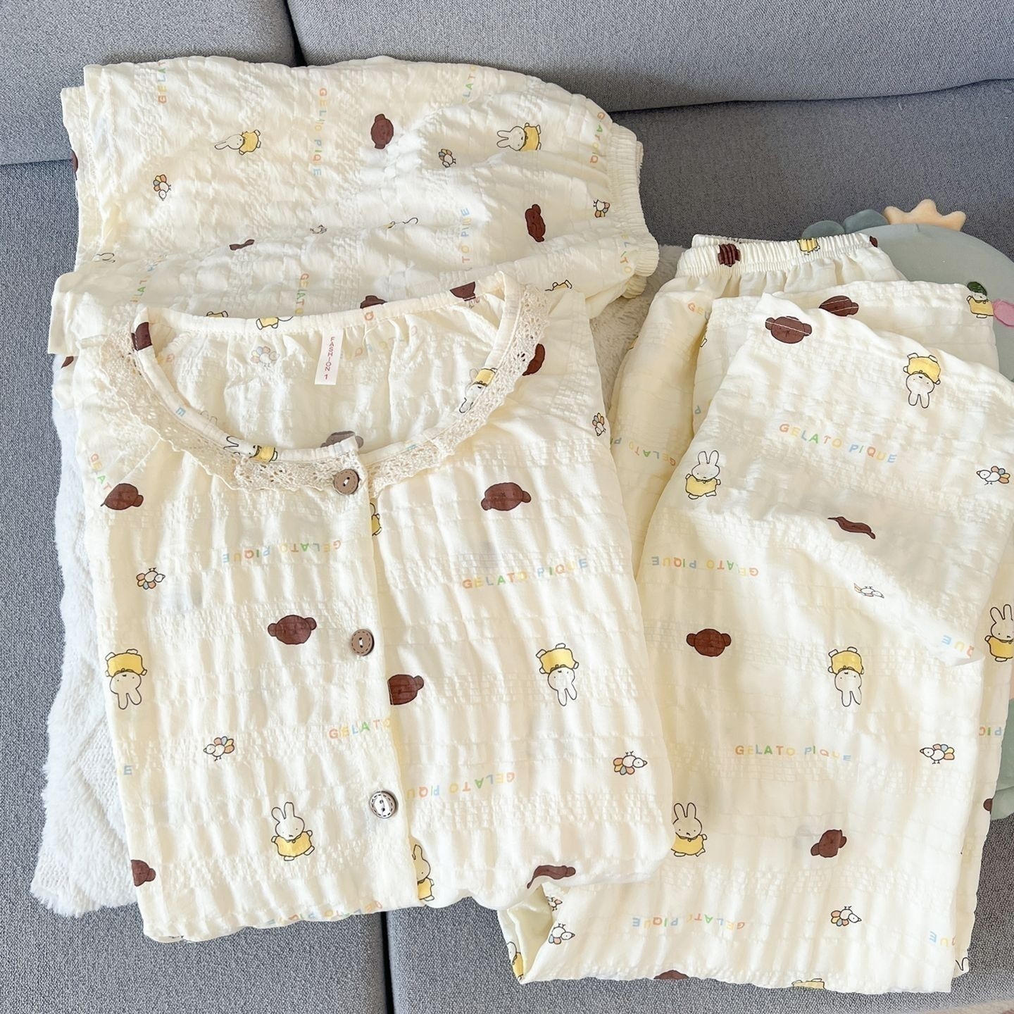 Yunduo cotton-j7801 # Lace miffy three-piece set / M code [recommended 37.5-50kg ]
