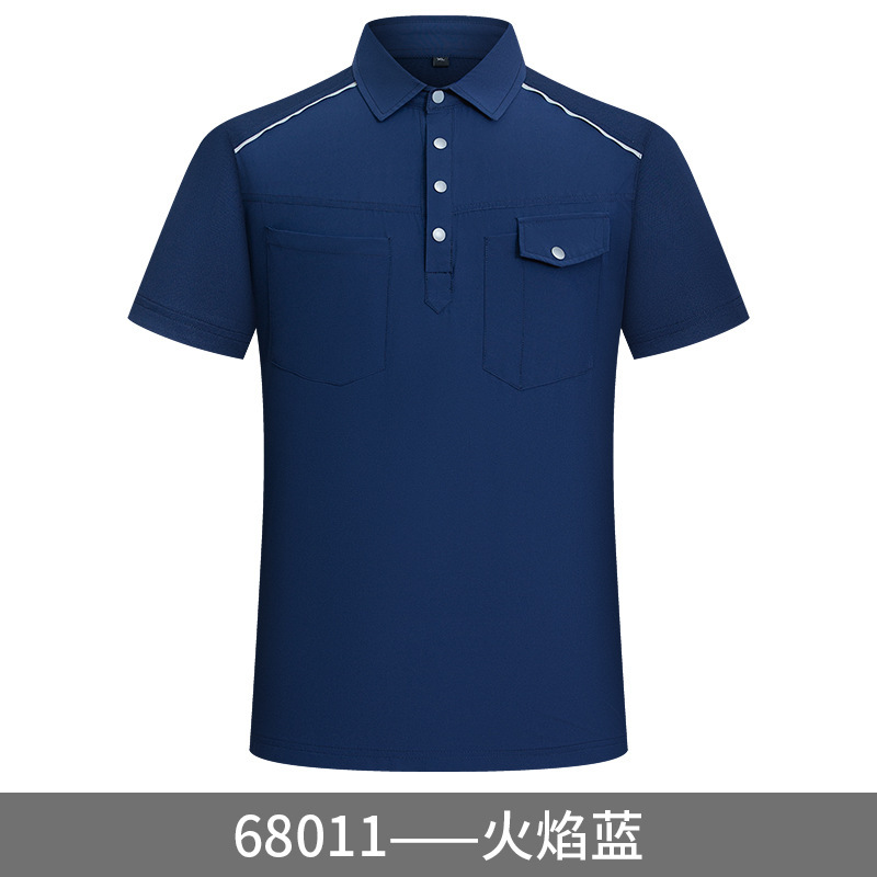 作業服カスタム半袖 Tシャツ男性と女性の広告シャツ作業服夏ラペル作業服プリントロゴ|undefined