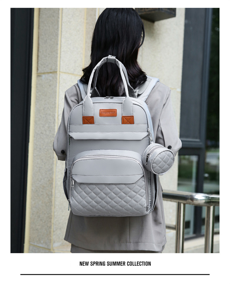Cross-border exclusive for mother and baby bags, 2025 new large-capacity portable travel diaper bag for both shoulders, printable Mommy bag undefined