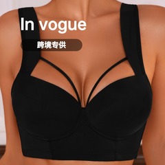 現物クロスボーダー大サイズの下着の女性の透かし彫りの大きいカップのブラジャーの幅の肩のベルトの快適さの欧米の大きいサイズの下着の卸売り