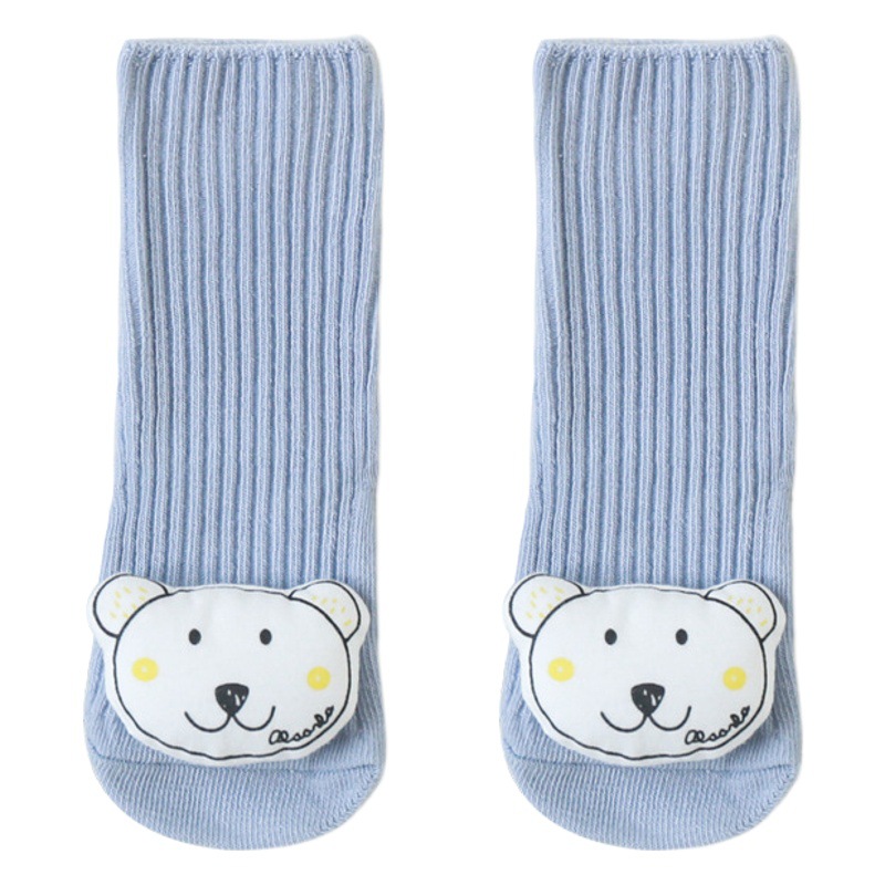 Calcetines de bebé recién nacido primavera y otoño sin hueso boca suelta calcetines de bebé Muñeca de dibujos animados antideslizante dispensación NIÑOS Calcetines de niño
