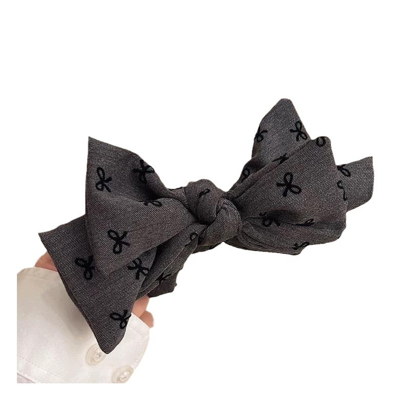 2025 nuevo arco gris bola de cabeza cabeza abrazadera de cabello de invierno otoño sensación de alto nivel detrás de la cabeza abrazadera de cabello mujer