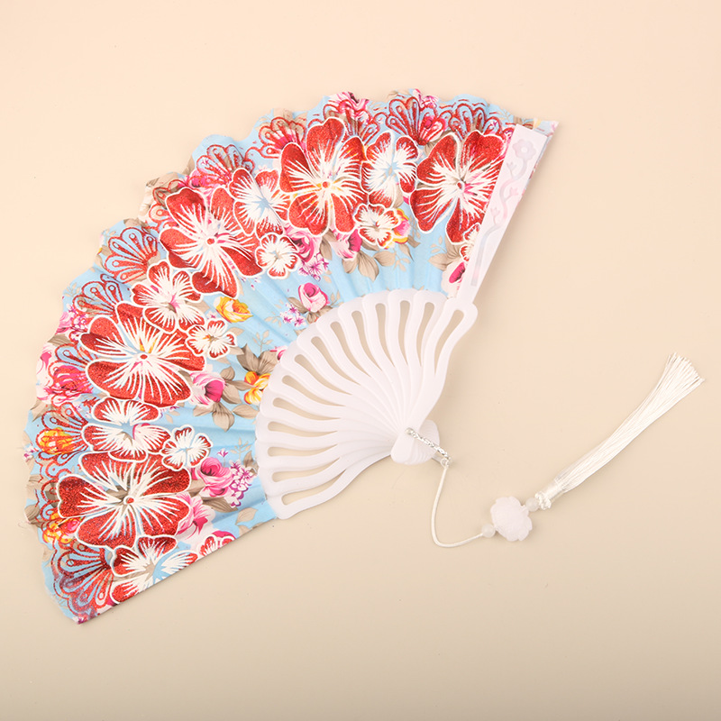 Abanico Plegable de Encaje de Plástico, Estampado, para Danza image 123