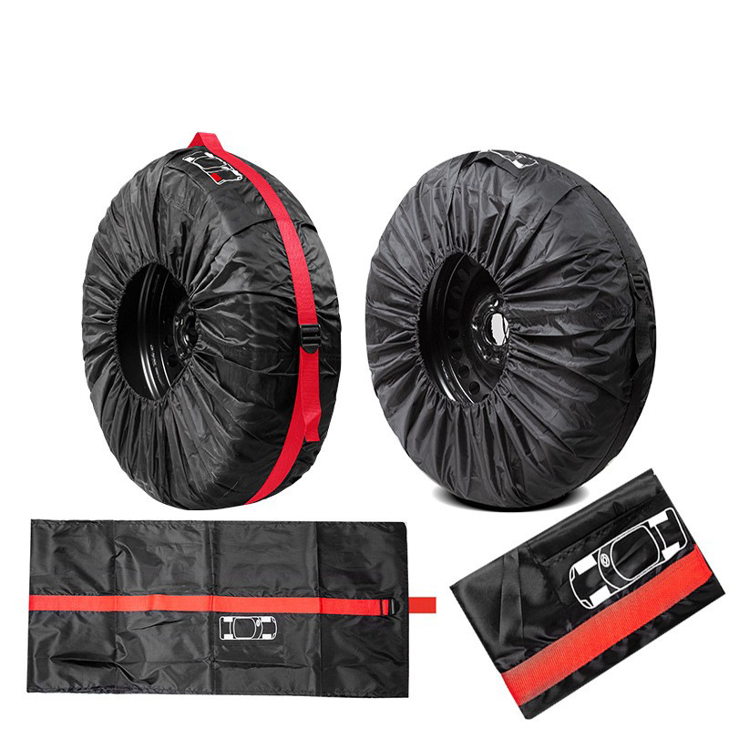 210D Tire Cover Tire Cover Car Spare Tire Cover Tire Bag Wheel Cover Cross-Border Hot-Selling Snow Tire Storage Bag