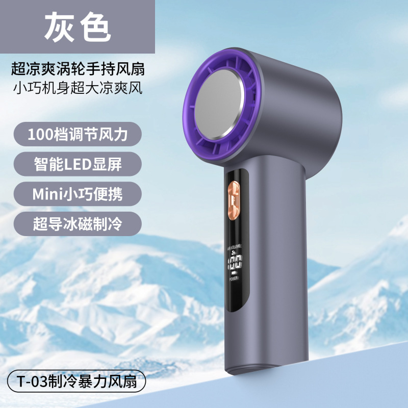 东南亚爆款源头工厂高速制冷冰敷风扇数显迷你便携 usb手持小风扇|undefined