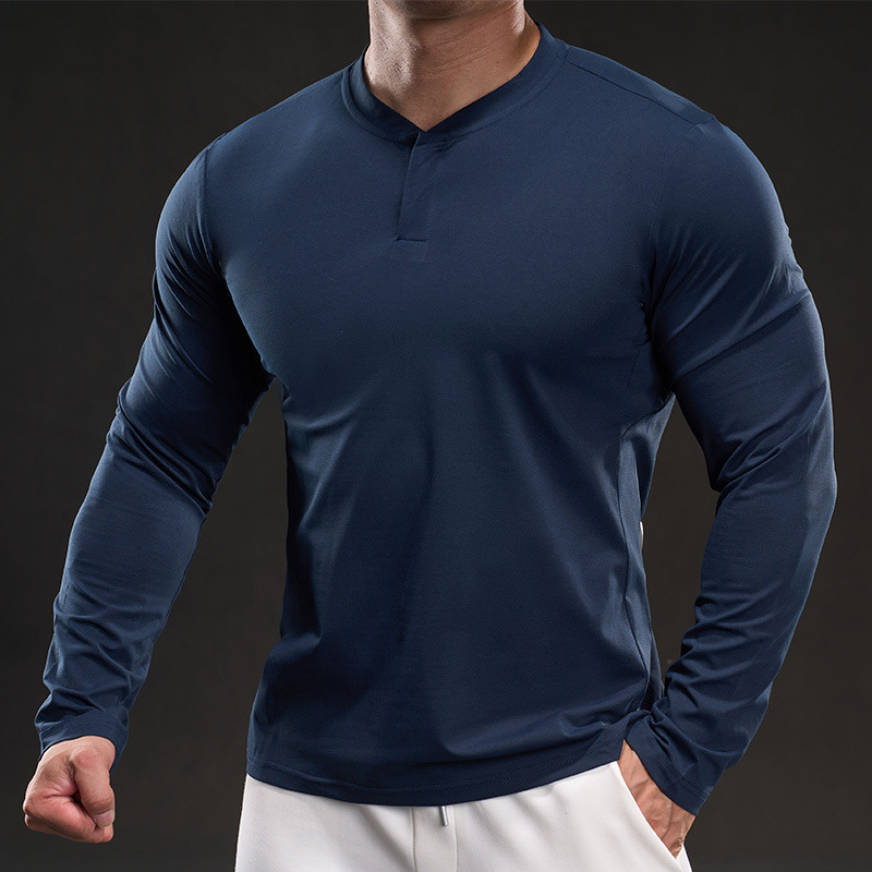 81671 Domineering Muscle Style 2025 Весна Новый продукт Slim Fit Stretch с длинными рукавами Тренировочная одежда Повседневная мода Бег