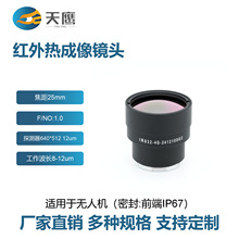 无人机热成像镜头25mm焦距640×512 12μm探测器防水轻量化设计