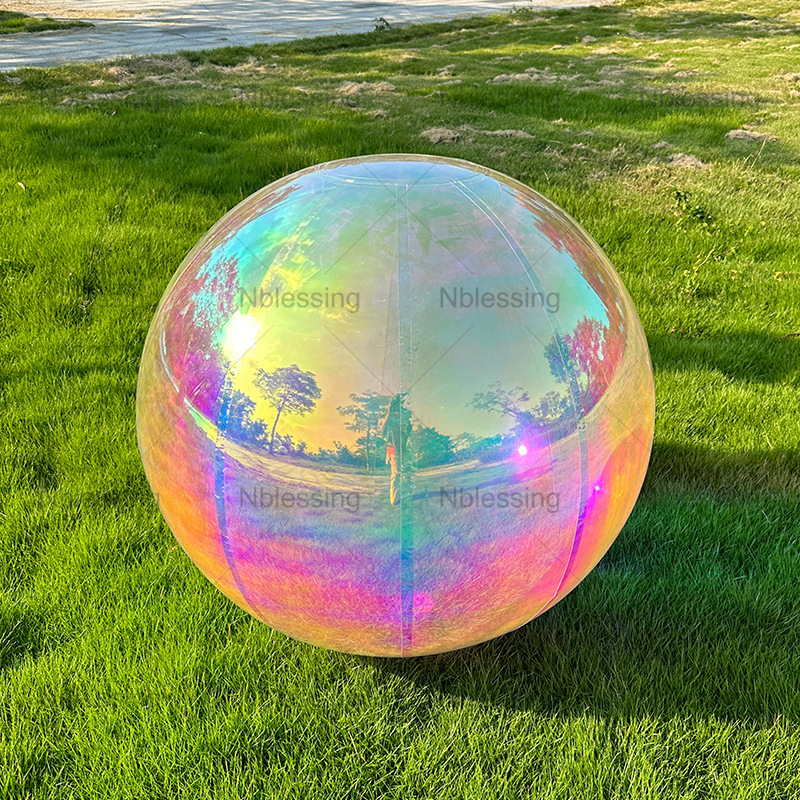 Fábrica al por mayor escenario inflable gran decoración de actividad colgante bola espejo pvc bola espejo inflable