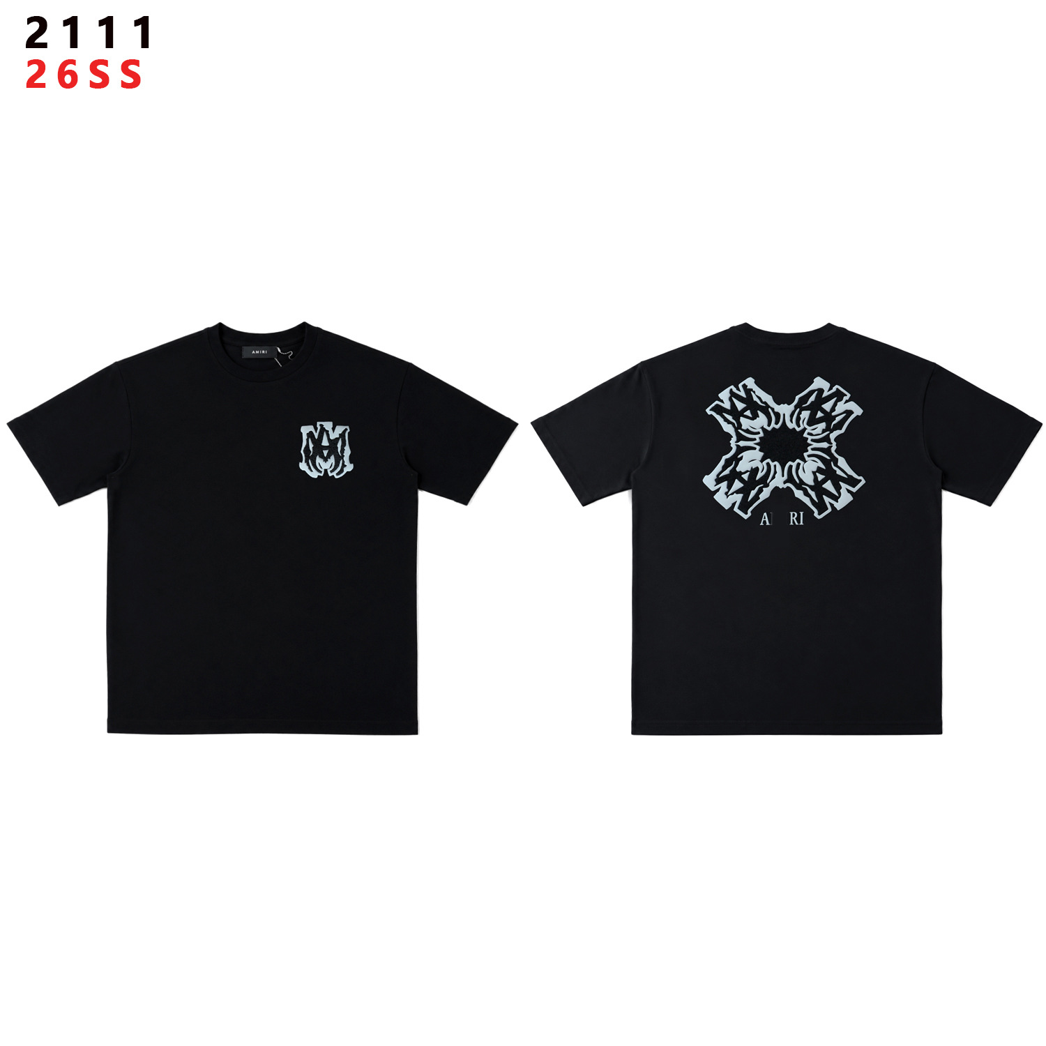 2026 Summer New Style Ami Letter Flame Pattern Printed Casual T-Shirt Shorts for Men and Women Wholesale Dropshipping