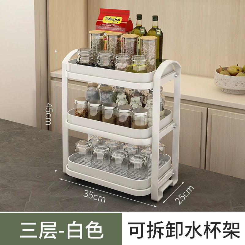 Double-layer glass holder for living room, storage system, drying rack, tea cup
