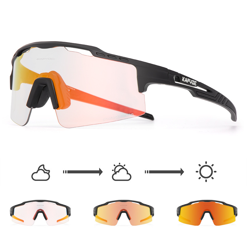 Gafas de Ciclismo Fotocromáticas de TR90, Fotocromático, A prueba de viento, para Ciclismo