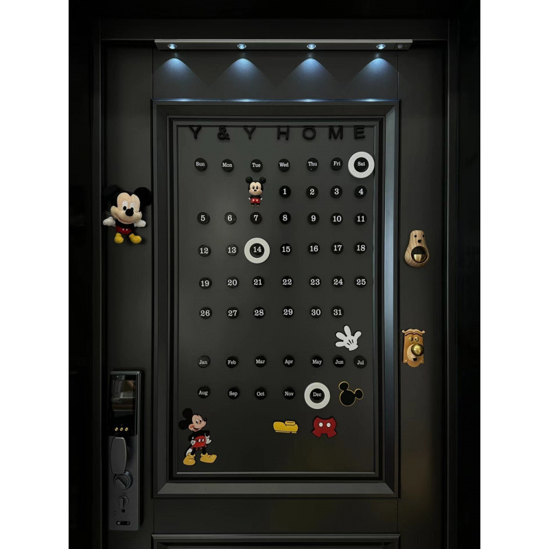 3cm 검정색 자기 흡입 + 스티커 + 로고 원