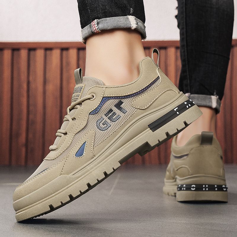 Zapatos de protección laboral de primavera para hombres 2024 nuevos zapatos de red de invierno para herramientas de invierno, zapatos de trabajo de hombre respirables