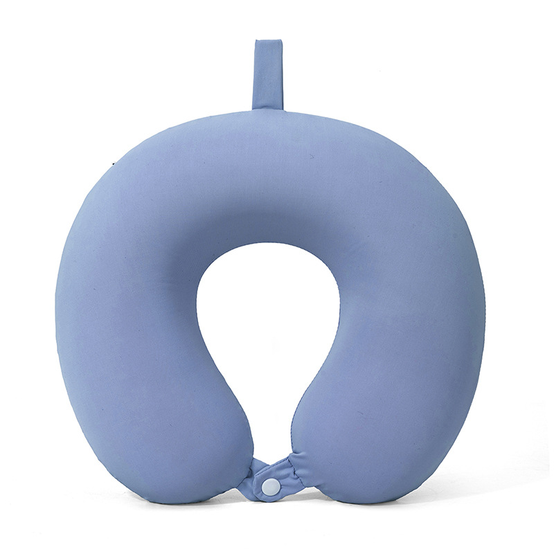 Verano helado sensación fría protección de cuello almohada en forma de U portátil almacenable memoria almohada de cuello de algodón almohada de avión almohada al por mayor existencias