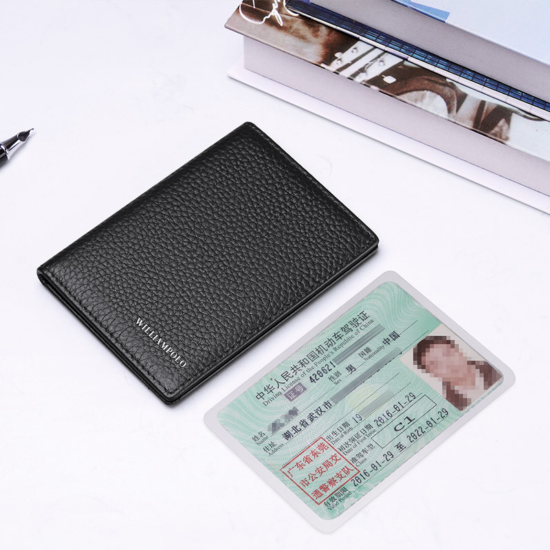 Emperor Paul Card Holder Men's Genuine Card Holder Leather Case Driver's License Document Case Wallet Access Control Card Holder Men's Wholesale