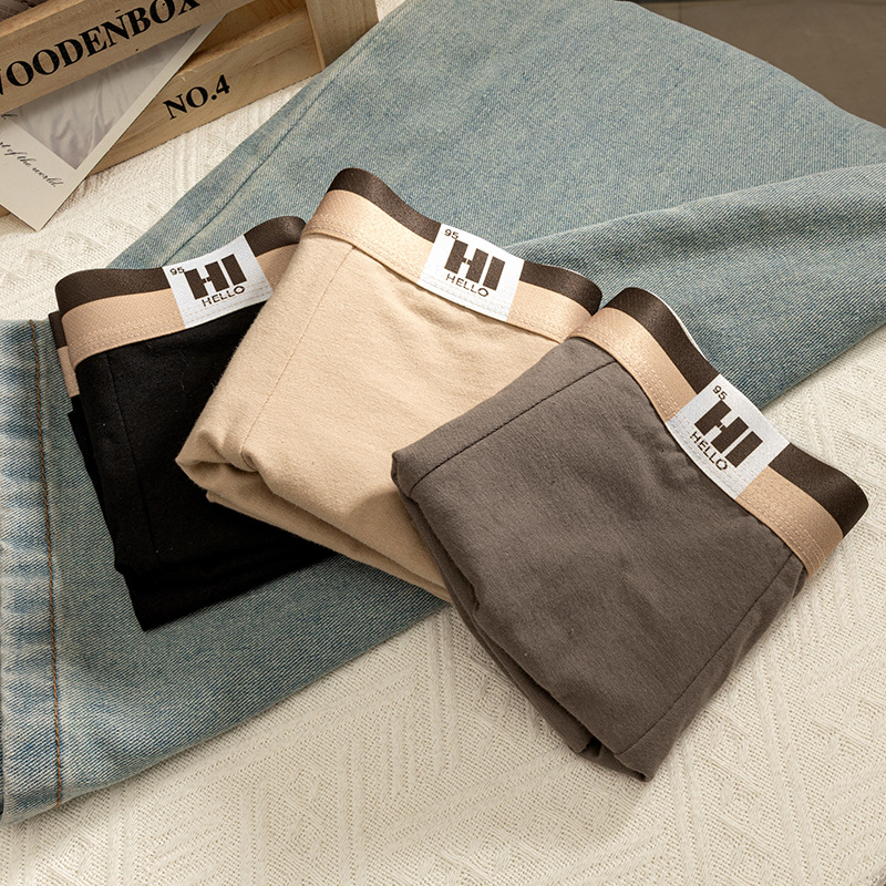 Ropa interior de hombre de algodón puro cuatro estaciones cómodos calzoncillos boxer sin costuras 7A antibacteriano transpirable entrepierna de hombre calzoncillos al por mayor