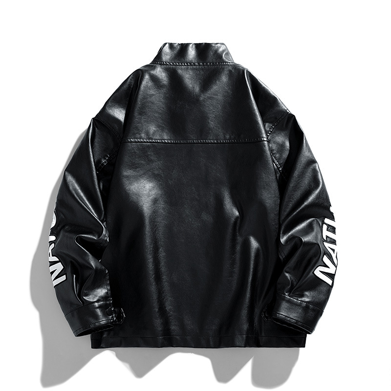 Chaqueta de cuero americano primavera y otoño hombre piloto de la calle locomotora de moda con chaqueta de algodón americano chaqueta
