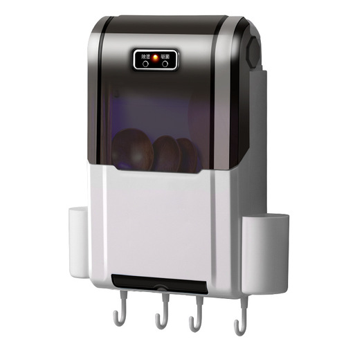 Home chopstick sterilizer, wall-mounted USB charging utensil sterilizer and organizer, no-drilling installation