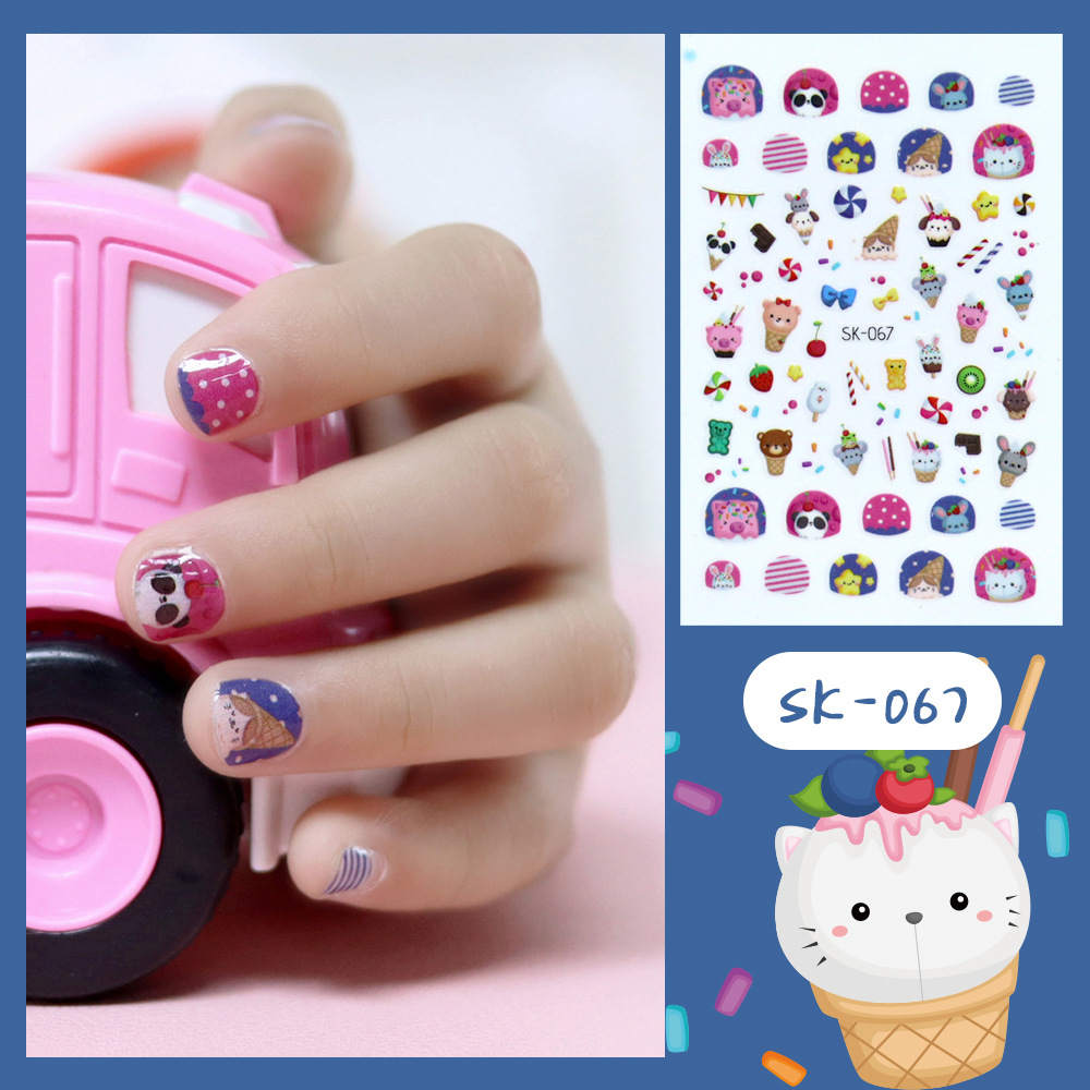 Nuevas pegatinas de unicornio, pegatinas de animales frescas y lindas para uñas, populares en Instagram, pegatinas de arte para uñas impermeables y duraderas, removibles.