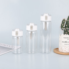 New Ins-style minimalist plastic travel mug with high aesthetic value, large capacity, tea separation cup with rope handle