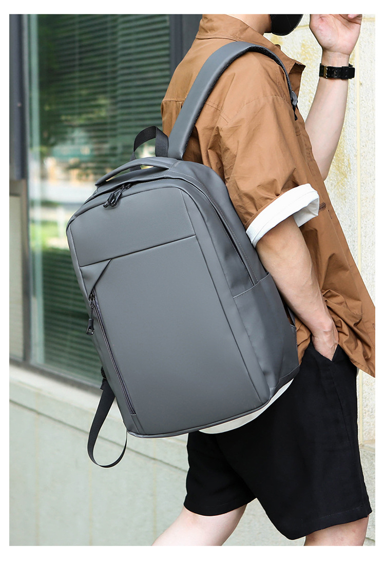 New large-capacity business backpack for men, multi-functional and versatile computer bag, cross-border fashionable and simple college student schoolbag undefined