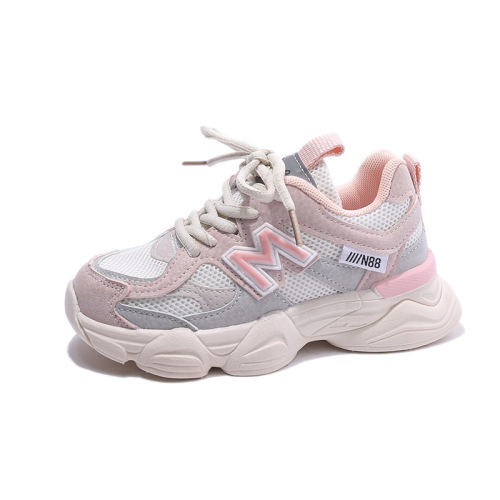 Children's shoes, boys' sneakers, breathable mesh shoes, girls' soft sole non-slip dad's shoes, casual shoes, single shoes