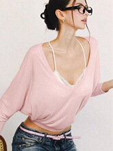 R 27890 Sheer Waist Long Sleeve Top ͸������ �羳ŷ��