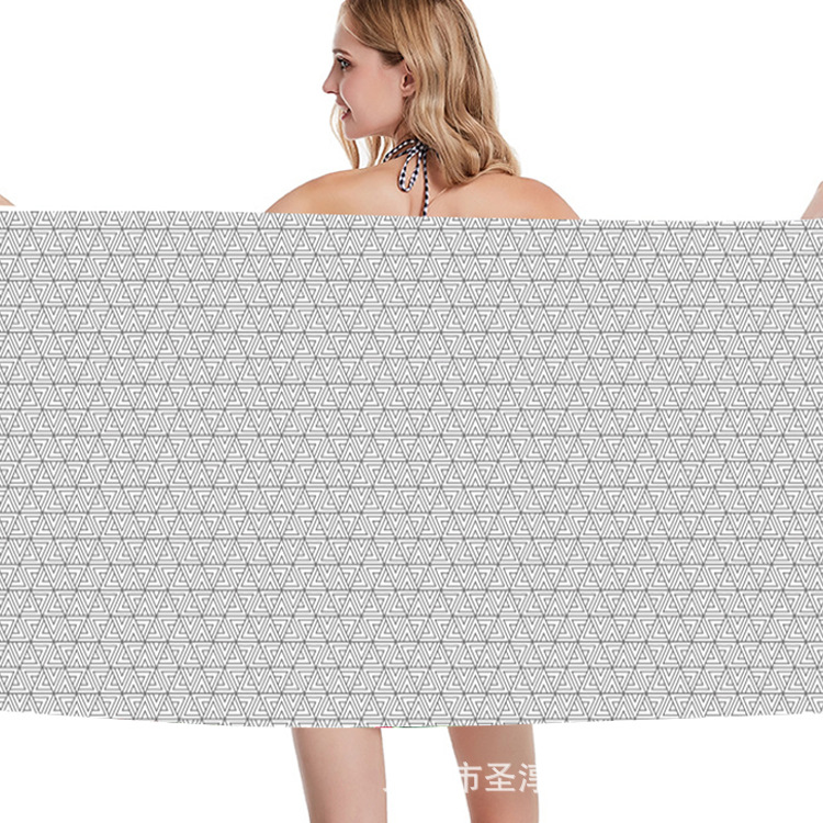 Patrón de impresión de doble cara directo de fábrica Toalla de playa absorbente Toalla de baño cambiable de secado rápido gran cantidad en stock al por mayor