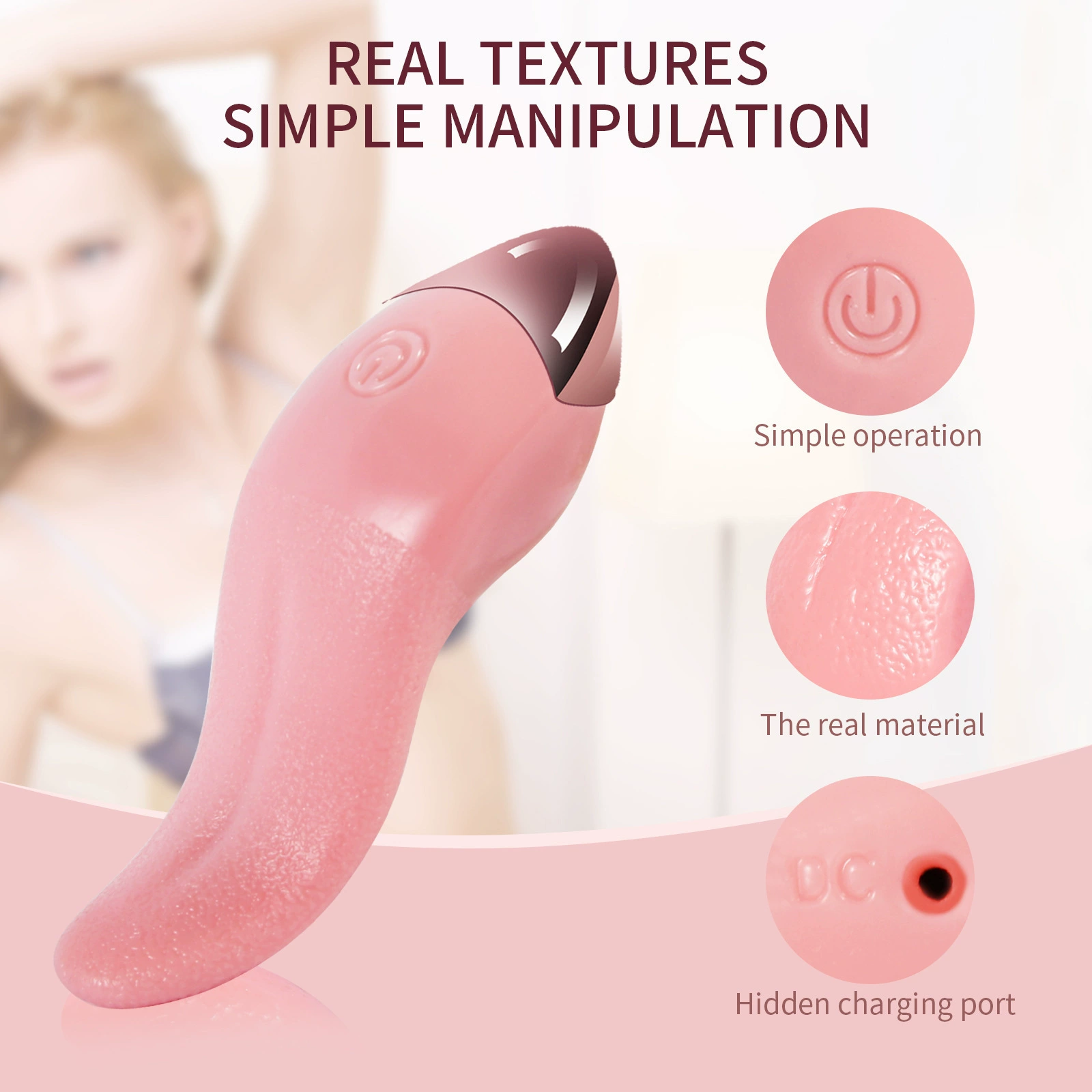 Вибратор для языка, женская мастурбация, имитация минета, стимуляция клитора, электрическая женская секс-игрушка для взрослых