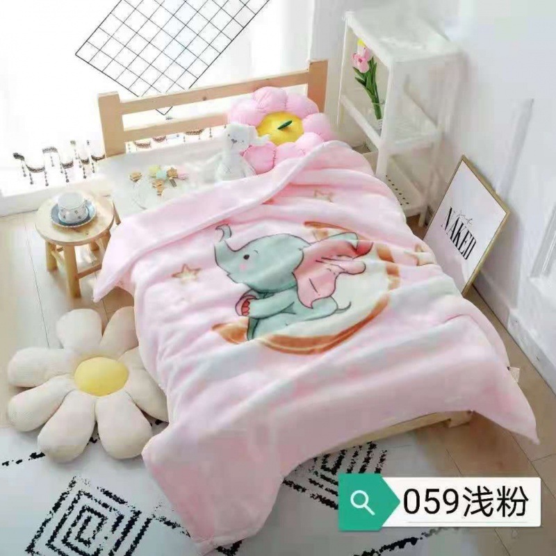 2.5kg 두꺼운 사각형 담요-핑크 코끼리 125*130