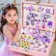 Kouromi Girl Hair Accessories High-end Gift Box 3 to 6 Years Old Children Birthday Gift Princess Series Gift Box suit Hairpin